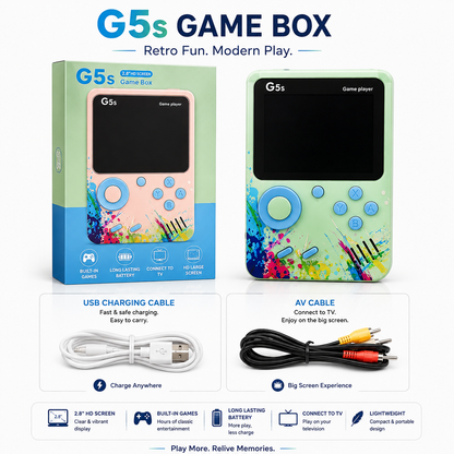 G5 or SUP Retro Game Box  Portable Handheld Game Console with 400+ Built-In Games